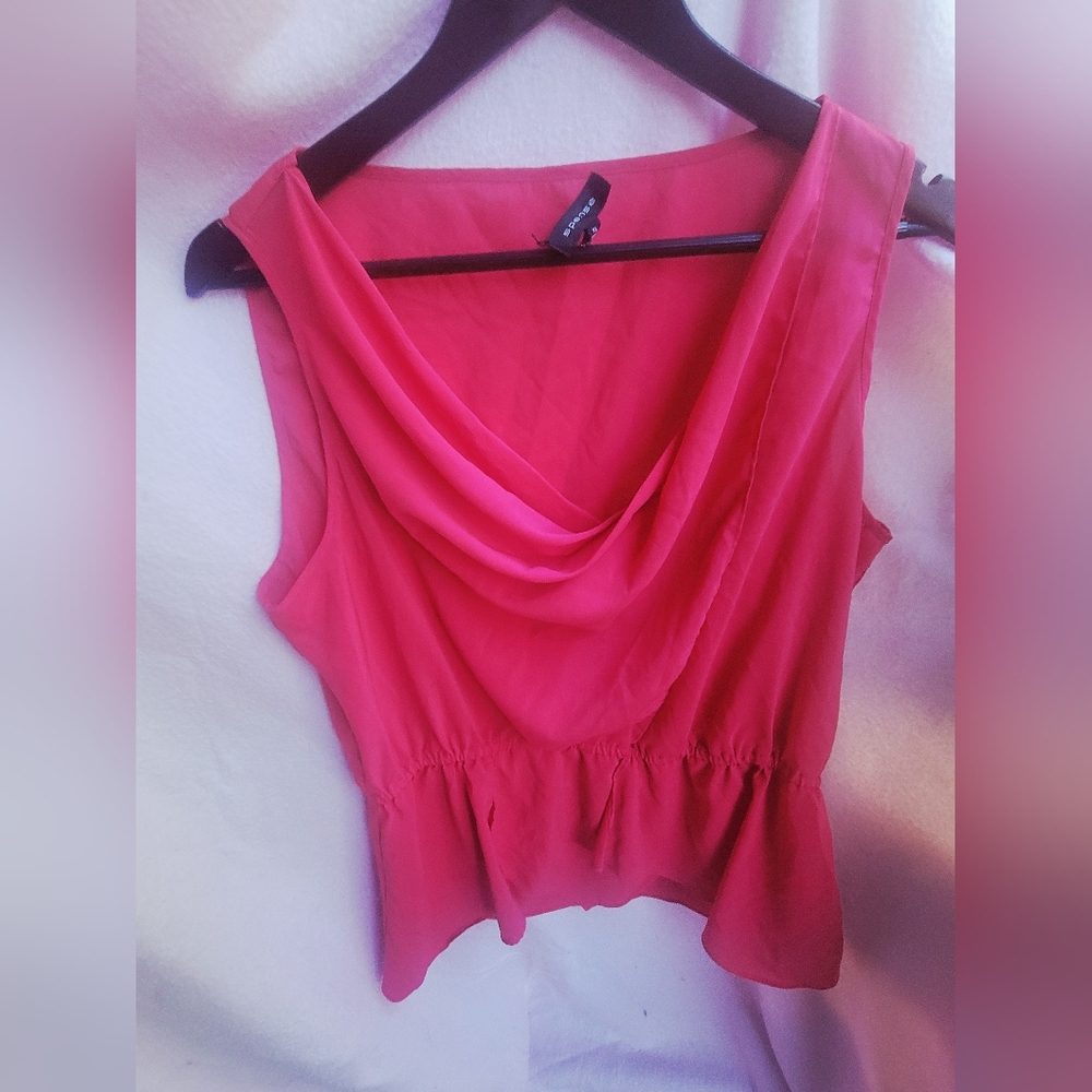 Pink Cowl Sleeveless Women - Picture 2 of 6